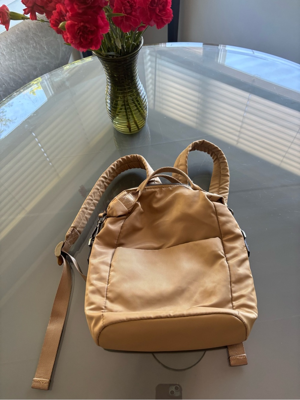 a new day Tan Padded Mini Backpack